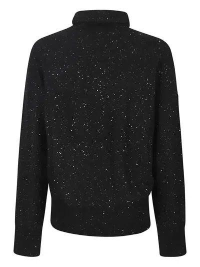 Fabiana Filippi Sequin Turtleneck Sweater Sweaters And Cardigans Black In Blue