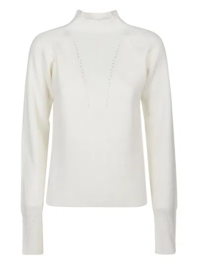 Drumohr Turtle Neck Sweater In White