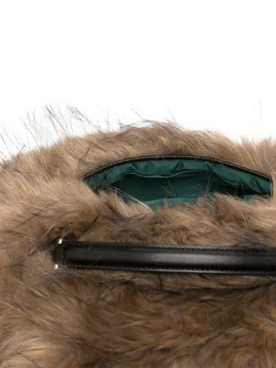 Sacai Faux Fur Muff In Brown