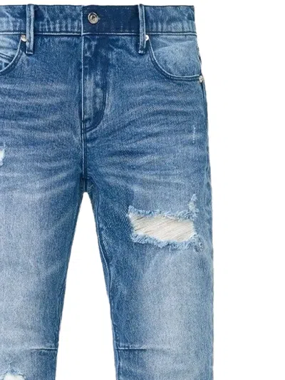 Rta Distressed Panelled Jeans In Blue