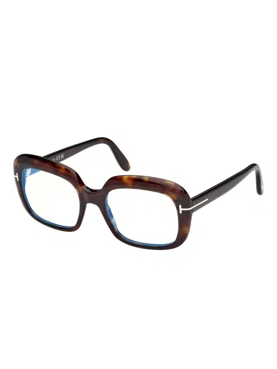 Tom Ford Full-rimmed Plano Lenses In Brown