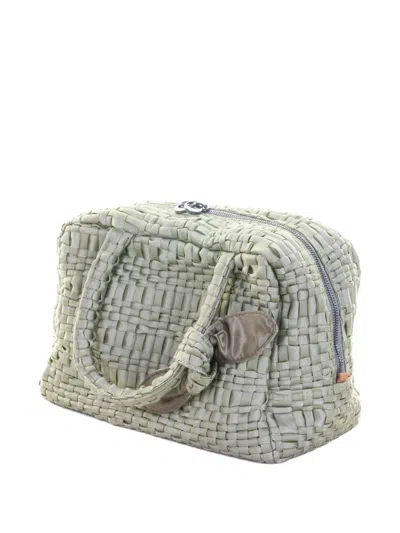 Maria La Rosa Woven-texture Bow-detail Tote Bag In White