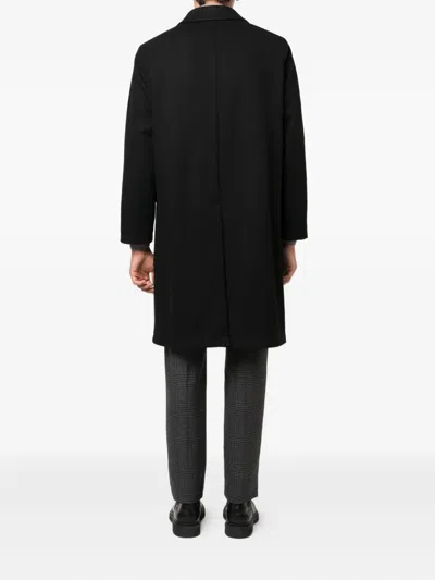 Tagliatore Loyds Buttoned Coat In Black