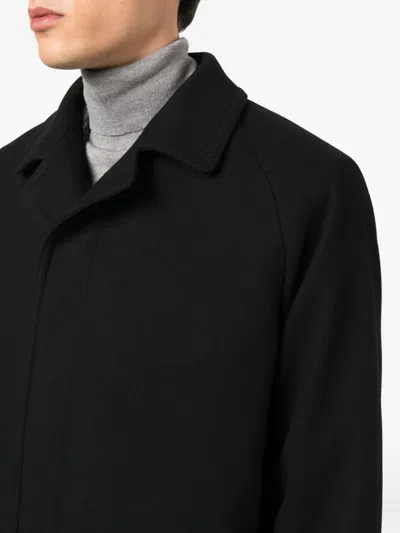 Tagliatore Loyds Buttoned Coat In Black