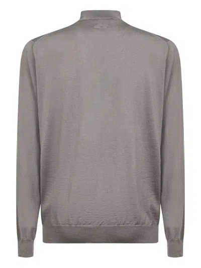 Lardini Man Turtleneck Khaki Size 46 Wool In Gray