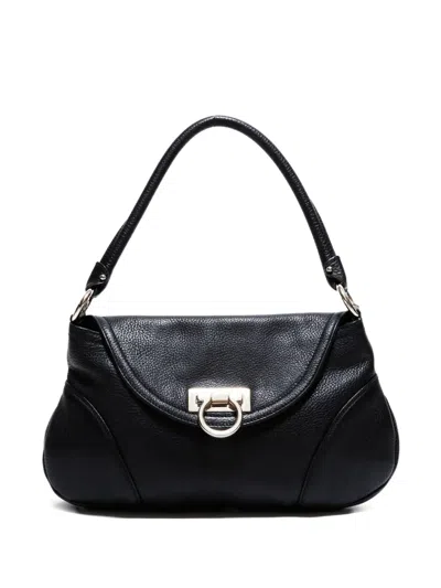 Pre-owned Ferragamo 2010-2025 Ganchini Shoulder Bag In Black