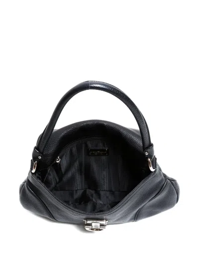 Pre-owned Ferragamo 2010-2025 Ganchini Shoulder Bag In Black