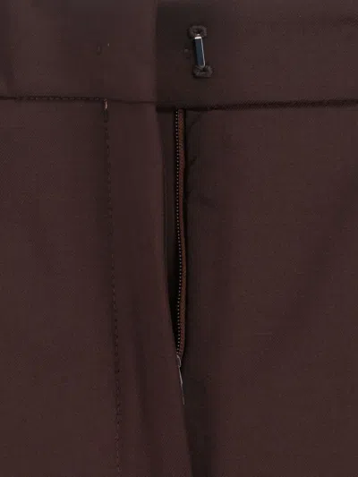 Incotex Straight-leg Trousers With Mid-rise Elastic Waistband And Tailored Finish In Brown