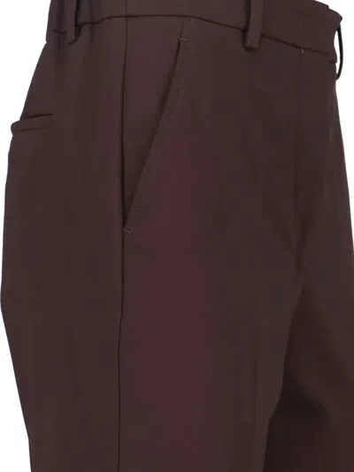 Incotex Straight-leg Trousers With Mid-rise Elastic Waistband And Tailored Finish In Brown
