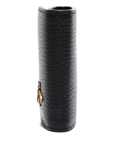 Pre-owned Gucci 2010-2025 Bee Keycase In Black