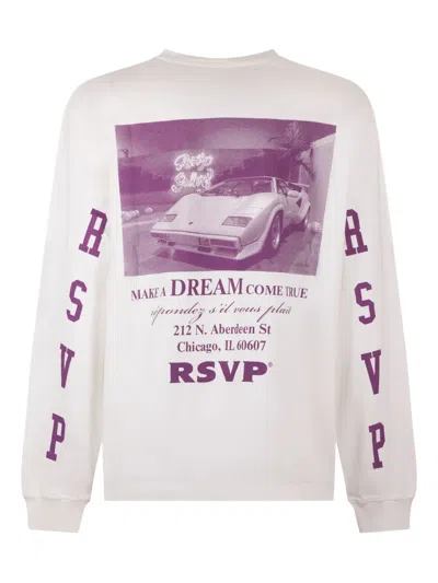 Agolde Long Sleeve Mock Neck With Lamb Print In White