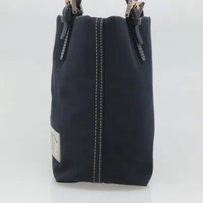 Pre-owned Fendi Trotter Canvas Tote Bag Navy Canvas Shoulder Bag ()