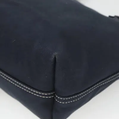 Pre-owned Fendi Trotter Canvas Tote Bag Navy Canvas Shoulder Bag ()
