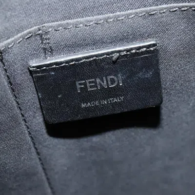 Pre-owned Fendi Zucca Blue Canvas, Leather Shoulder Bag ()