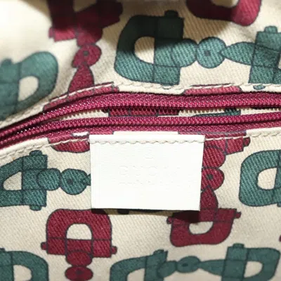 Pre-owned Gucci Abbey White Canvas, Leather Tote Bag ()