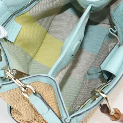 Pre-owned Gucci Bamboo Beige Leather Tote Bag ()