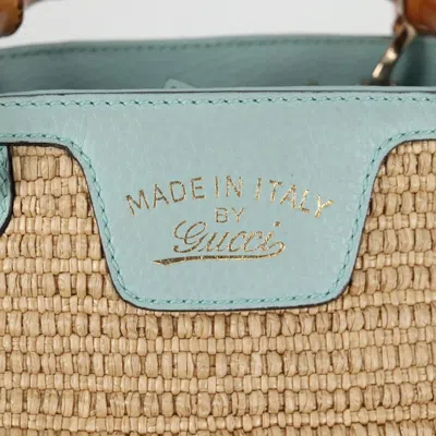 Pre-owned Gucci Bamboo Beige Leather Tote Bag ()