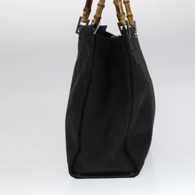 Pre-owned Gucci Bamboo Black Synthetic Tote Bag ()