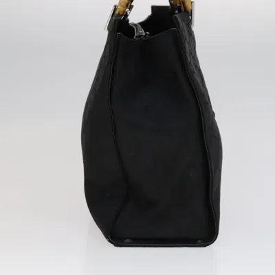Pre-owned Gucci Bamboo Black Synthetic Tote Bag ()