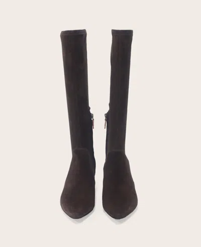 Gentle Souls - Gallway Micro Suede Tall Stretch Boot In Brown