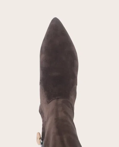 Gentle Souls - Gallway Micro Suede Tall Stretch Boot In Brown
