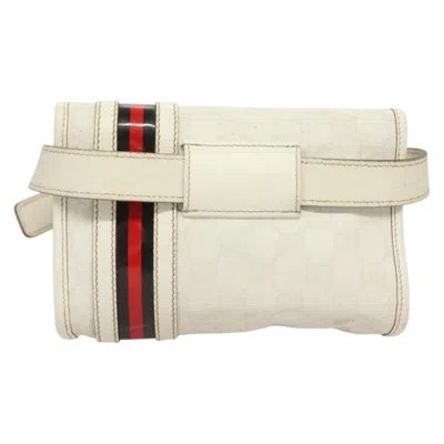 Pre-owned Gucci Belt Bag White Pvc Clutch Bag ()