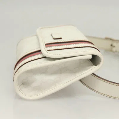 Pre-owned Gucci Belt Bag White Pvc Clutch Bag ()