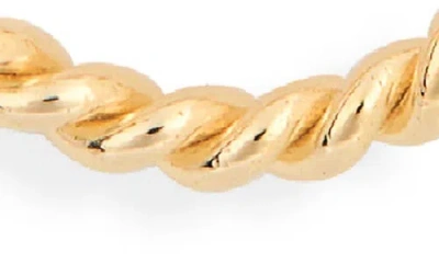 Sterling Forever Twisted Rope Hoop Earrings In Gold