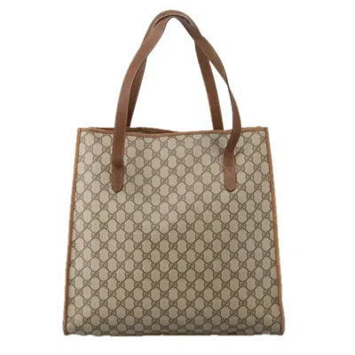 Pre-owned Gucci Cabas Beige Canvas Tote Bag ()