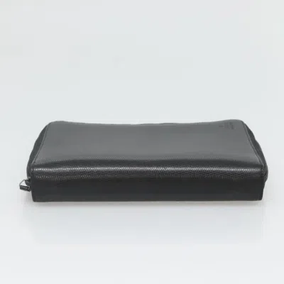 Pre-owned Gucci Couverture Agenda Black Leather Wallet  ()