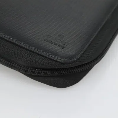 Pre-owned Gucci Couverture Agenda Black Leather Wallet  ()