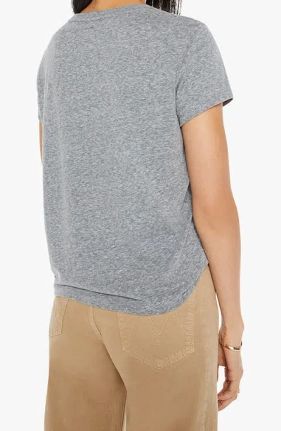 Mother The Boxy Goodie Goodie Tee In Better Luck Next Time In Gray
