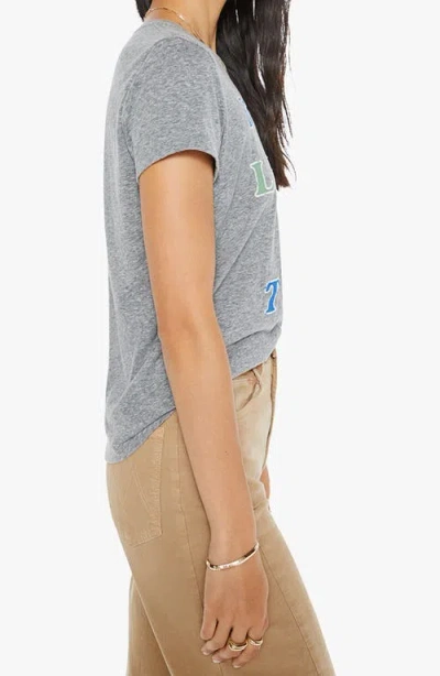 Mother The Boxy Goodie Goodie Tee In Better Luck Next Time In Gray
