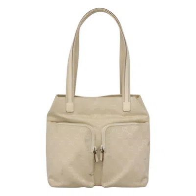 Pre-owned Gucci Gg Canvas Beige Canvas Shoulder Bag ()