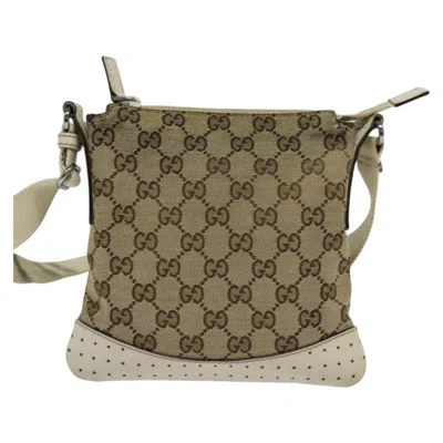 Pre-owned Gucci Gg Canvas Beige Canvas Shoulder Bag ()