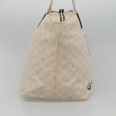 Pre-owned Gucci Gg Canvas Beige Canvas Tote Bag ()