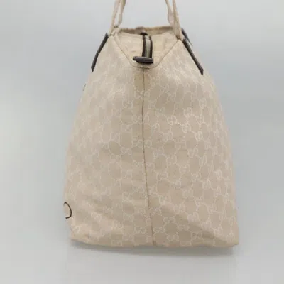 Pre-owned Gucci Gg Canvas Beige Canvas Tote Bag ()