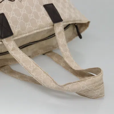Pre-owned Gucci Gg Canvas Beige Canvas Tote Bag ()