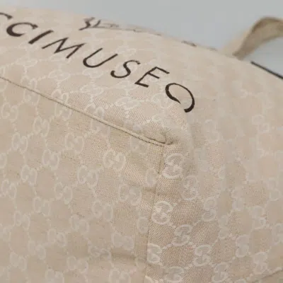 Pre-owned Gucci Gg Canvas Beige Canvas Tote Bag ()