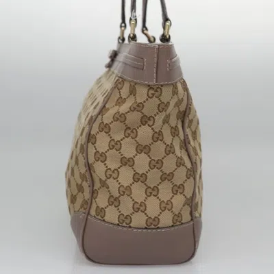 Pre-owned Gucci Gg Canvas Beige Canvas Tote Bag ()