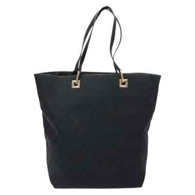 Pre-owned Gucci Gg Canvas Black Canvas Tote Bag ()