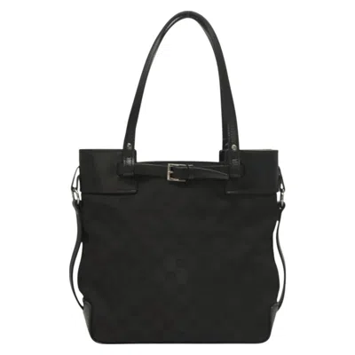 Pre-owned Gucci Gg Canvas Black Canvas Tote Bag ()