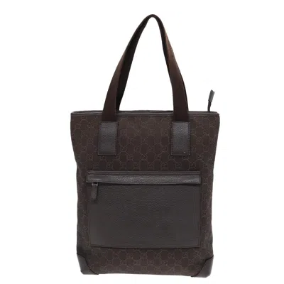 Pre-owned Gucci Gg Canvas Brown Canvas Tote Bag ()