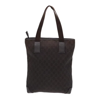 Pre-owned Gucci Gg Canvas Brown Canvas Tote Bag ()