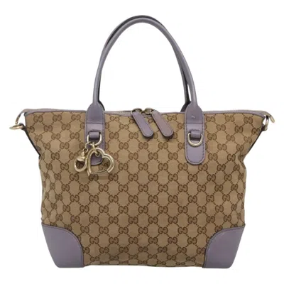 Pre-owned Gucci Gg Canvas Brown Canvas Tote Bag ()