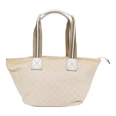 Pre-owned Gucci Gg Canvas White Canvas Tote Bag ()