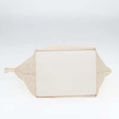 Pre-owned Gucci Gg Canvas White Canvas Tote Bag ()