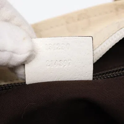 Pre-owned Gucci Gg Canvas White Canvas Tote Bag ()