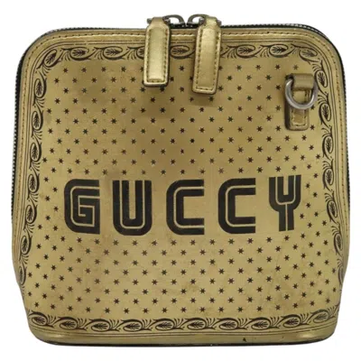 Pre-owned Gucci Gold Leather Shoulder Bag ()