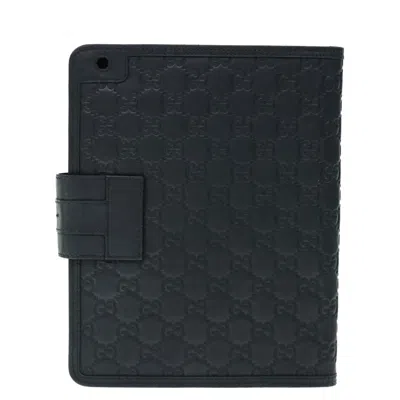 Pre-owned Gucci Ssima Black Canvas Wallet  ()